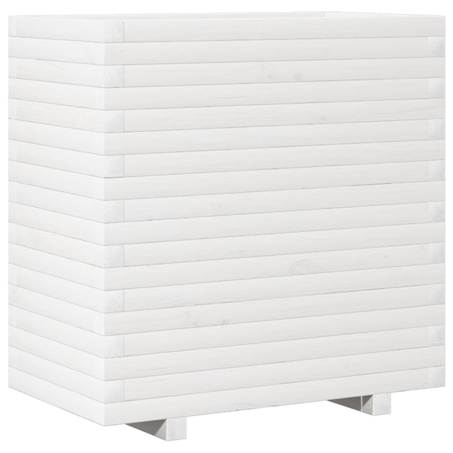 plantekasse 70x40x72 cm massivt fyrretræ hvid