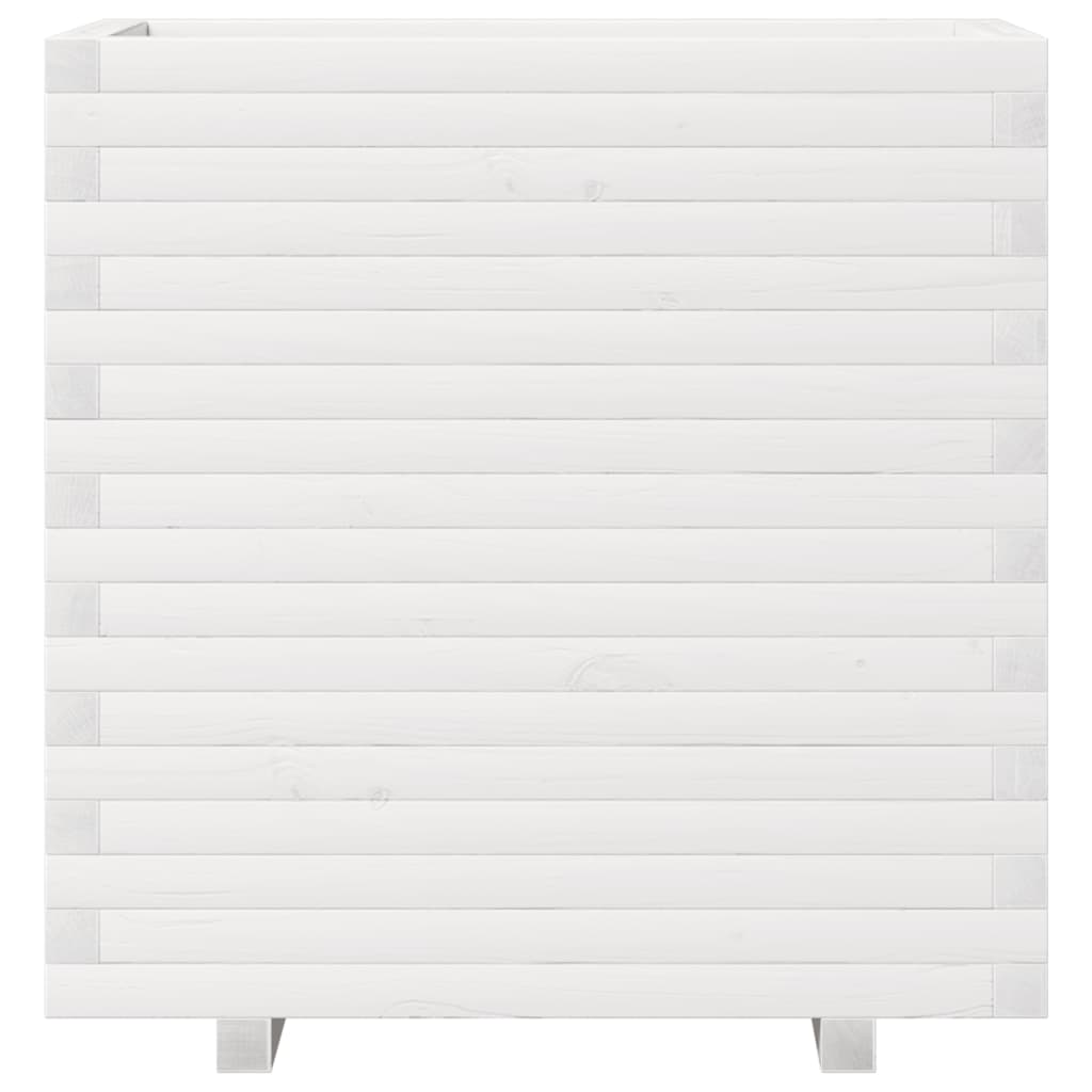 plantekasse 70x40x72 cm massivt fyrretræ hvid