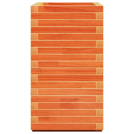 plantekasse 70x40x72 cm massivt fyrretræ gyldenbrun
