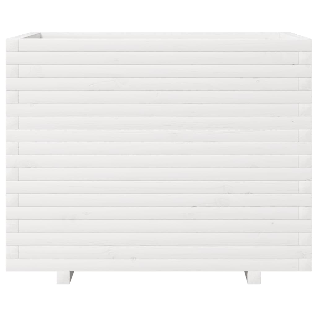 plantekasse 90x60x72 cm massivt fyrretræ hvid