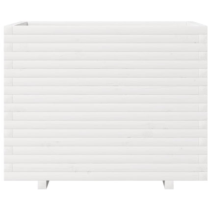 plantekasse 90x60x72 cm massivt fyrretræ hvid