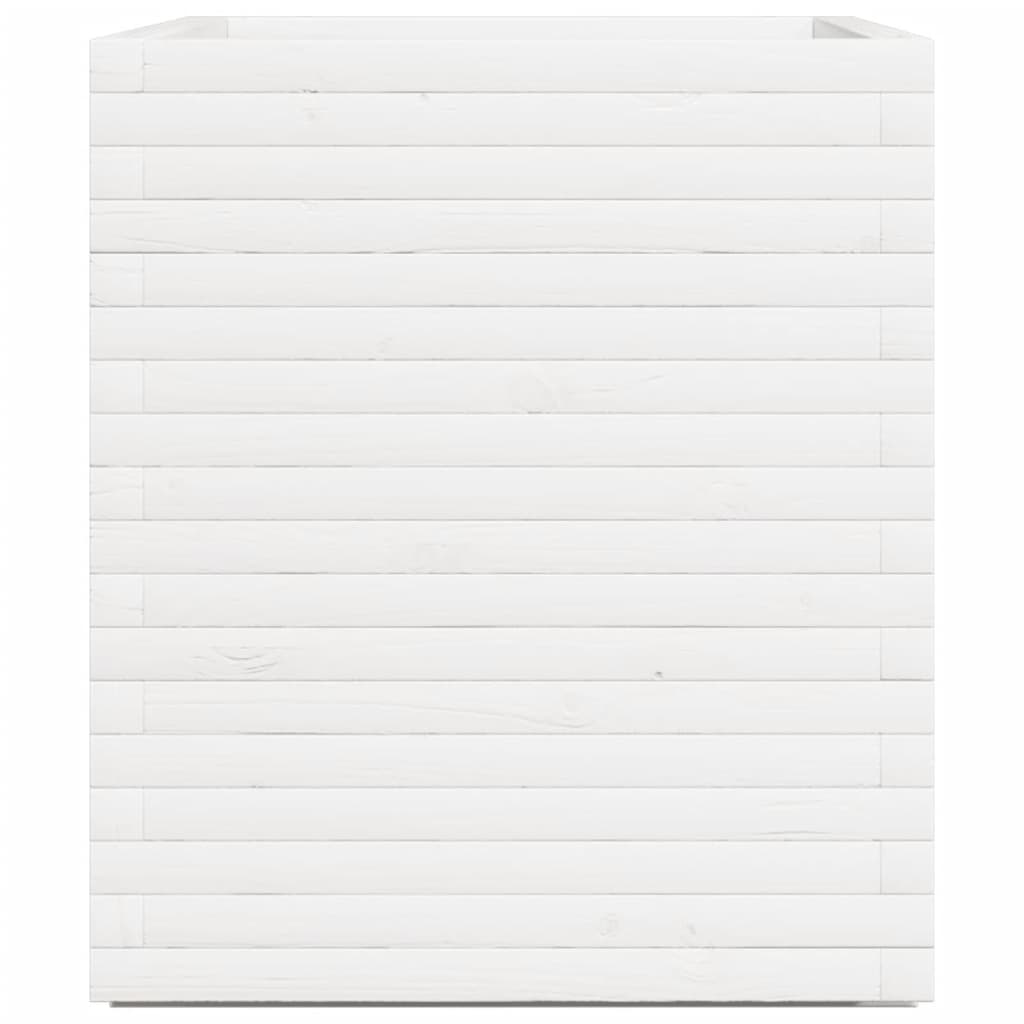 plantekasse 90x60x72 cm massivt fyrretræ hvid