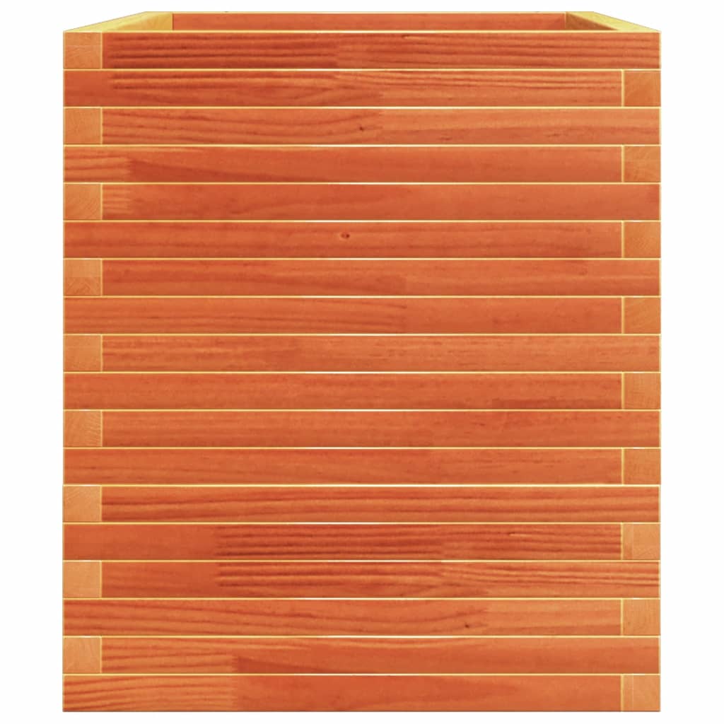 plantekasse 110x60x72 cm massivt fyrretræ gyldenbrun