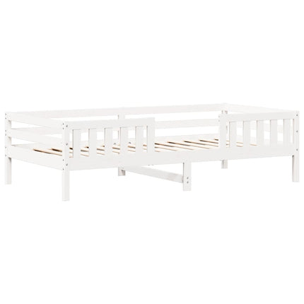 husseng 80x200 cm massivt fyrretræ hvid