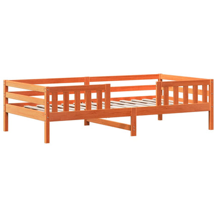husseng med bænk 100x200 cm massivt fyrretræ gyldenbrun