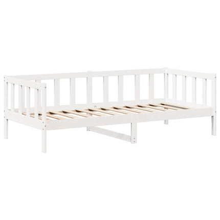 daybed med tag 80x200 cm massivt fyrretræ hvid