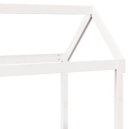 daybed med tag 80x200 cm massivt fyrretræ hvid