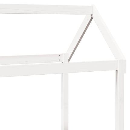husseng med bænk 80x200 cm massivt fyrretræ hvid