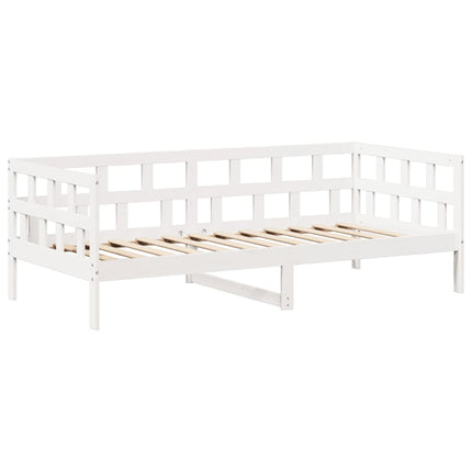 daybed med tag 80x200 cm massivt fyrretræ hvid