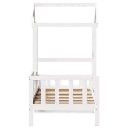 daybed med tag 80x200 cm massivt fyrretræ hvid