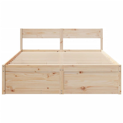 sengeramme uden madras 150x200 cm massivt fyrretræ