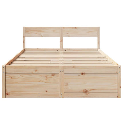 sengeramme uden madras 120x200 cm massivt fyrretræ