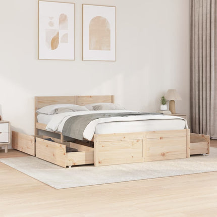 sengeramme uden madras 120x200 cm massivt fyrretræ