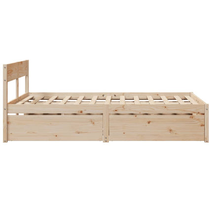 sengeramme uden madras 140x190 cm massivt fyrretræ