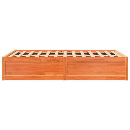 sengeramme uden madras 120x200 cm massivt fyrretræ gyldenbrun
