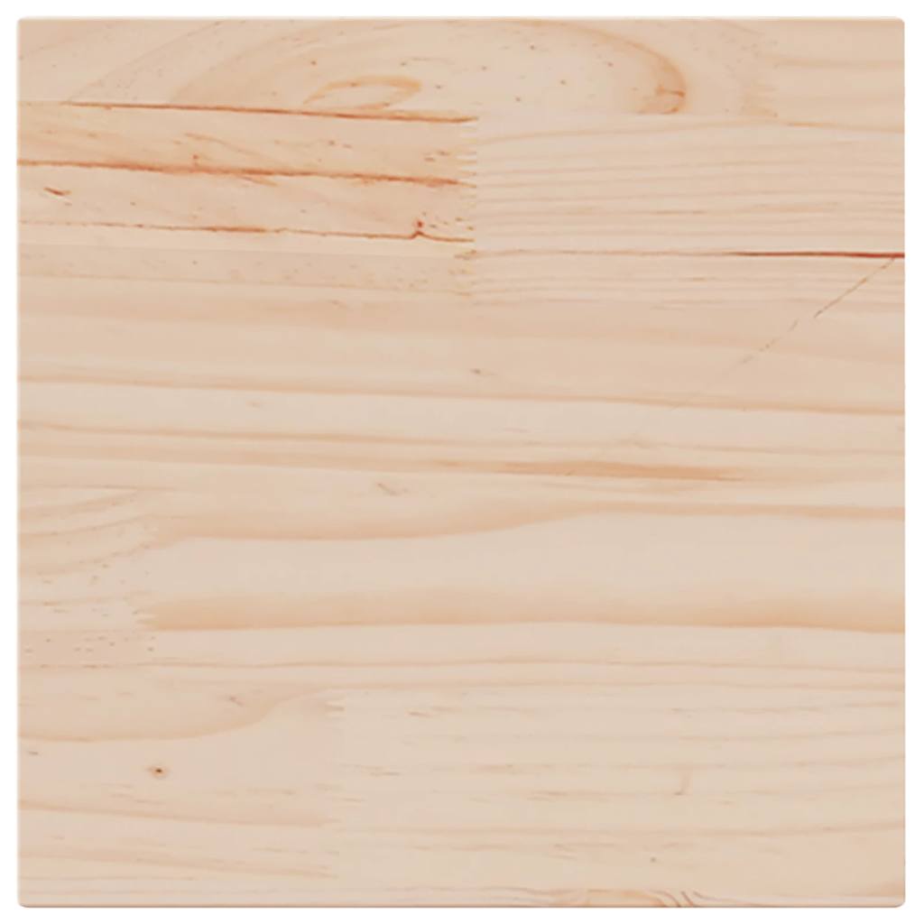 bordplade 40x40x1,7 cm firkantet massivt fyrretræ