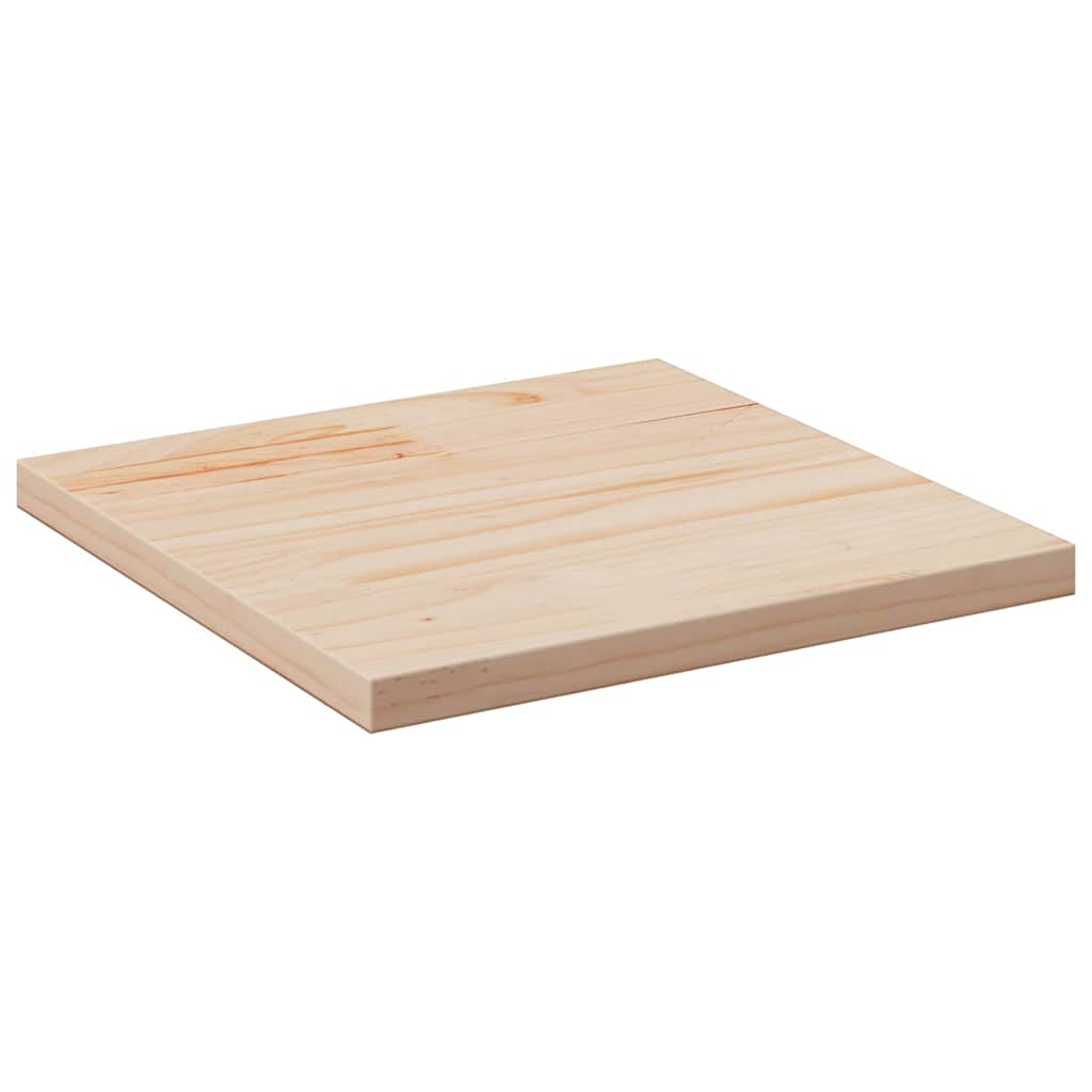 bordplade 40x40x1,7 cm firkantet massivt fyrretræ