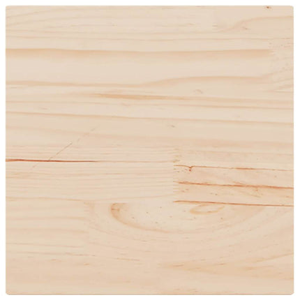 bordplade 50x50x1,7 cm firkantet massivt fyrretræ