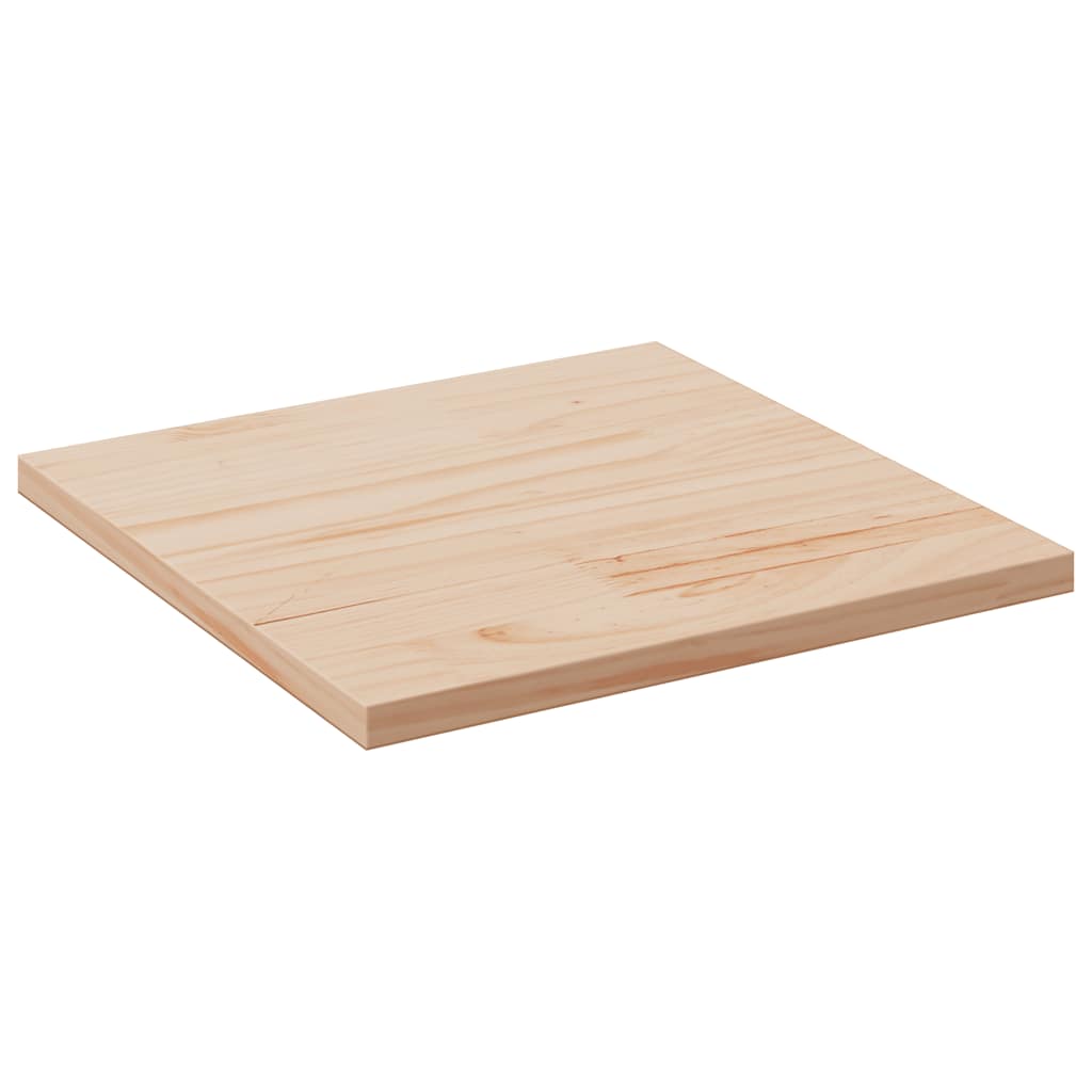 bordplade 50x50x1,7 cm firkantet massivt fyrretræ