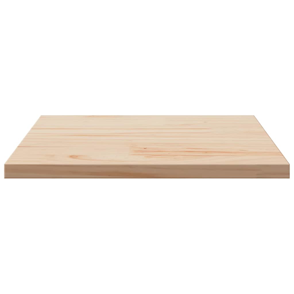 bordplade 50x50x1,7 cm firkantet massivt fyrretræ