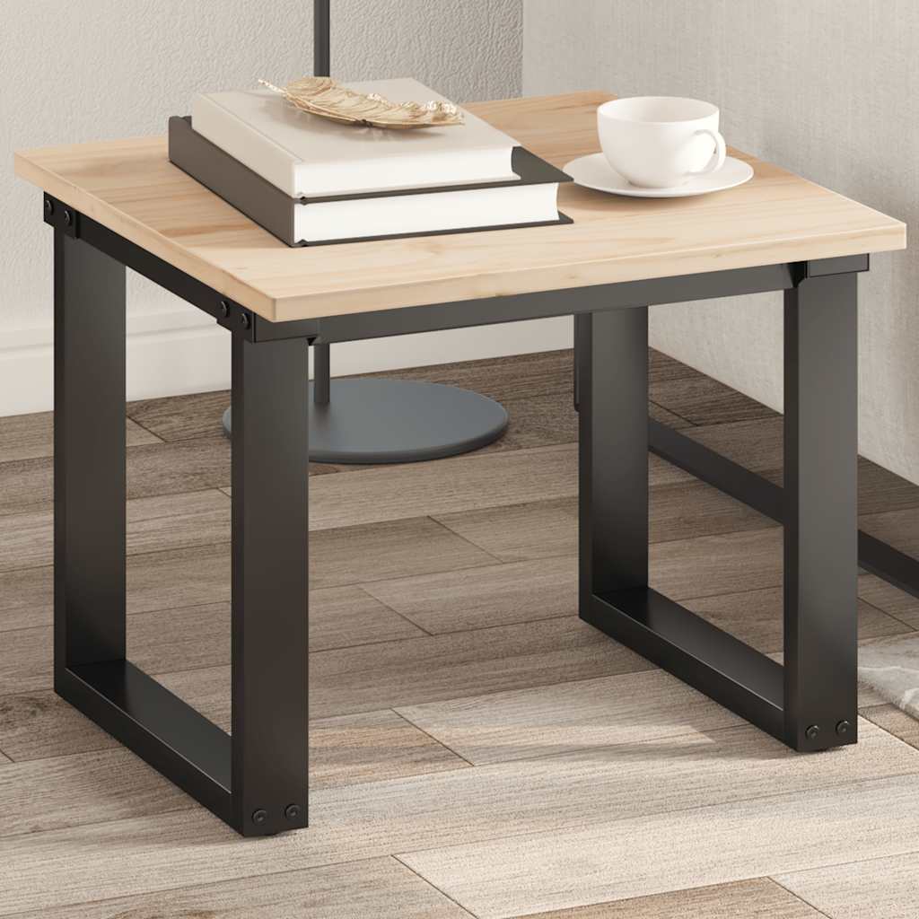 Bordplade 50 × 50 × 1,7 cm - firkantet massivt fyrretræ (ubehandlet)