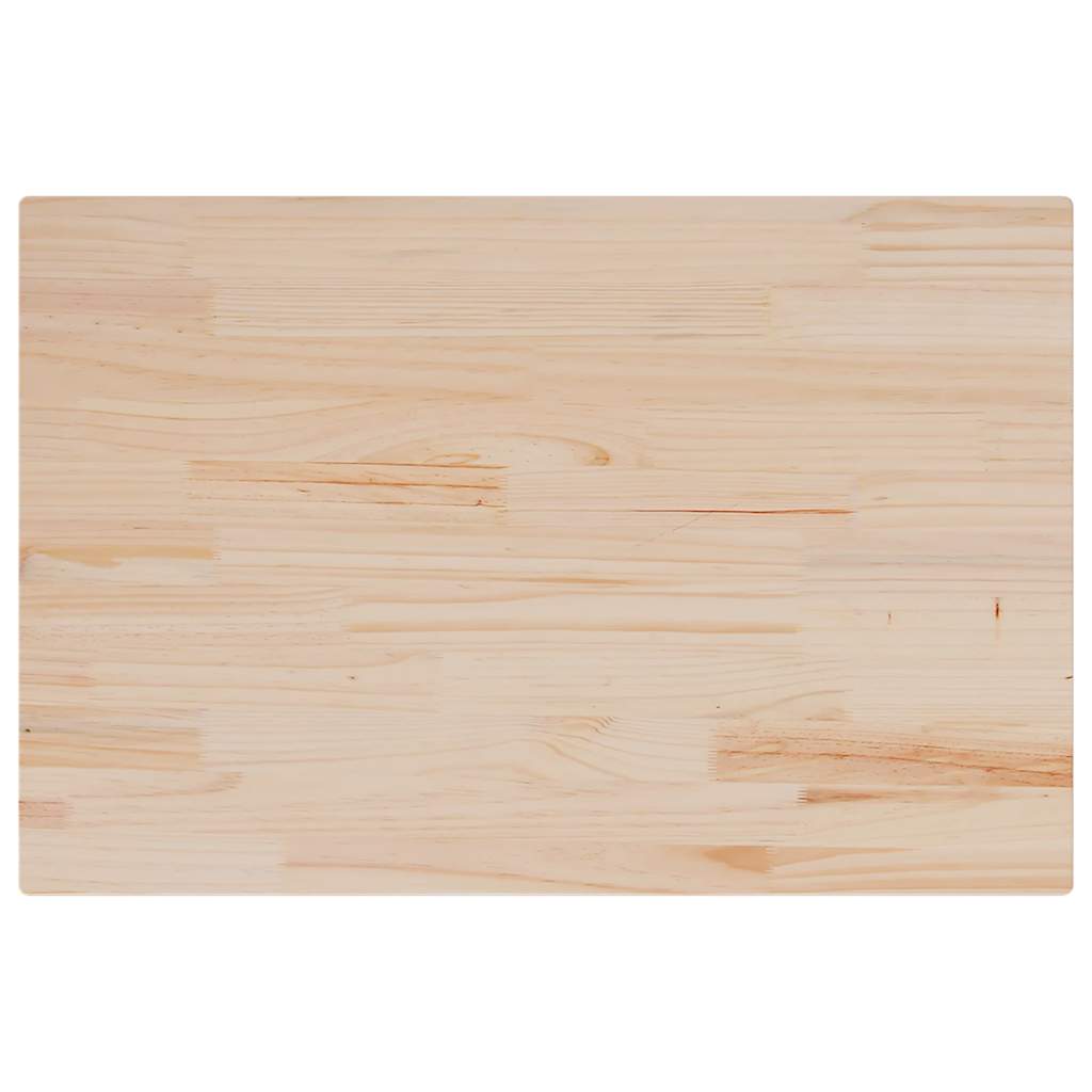 bordplade 80x50x1,7 cm rektangulær massivt fyrretræ