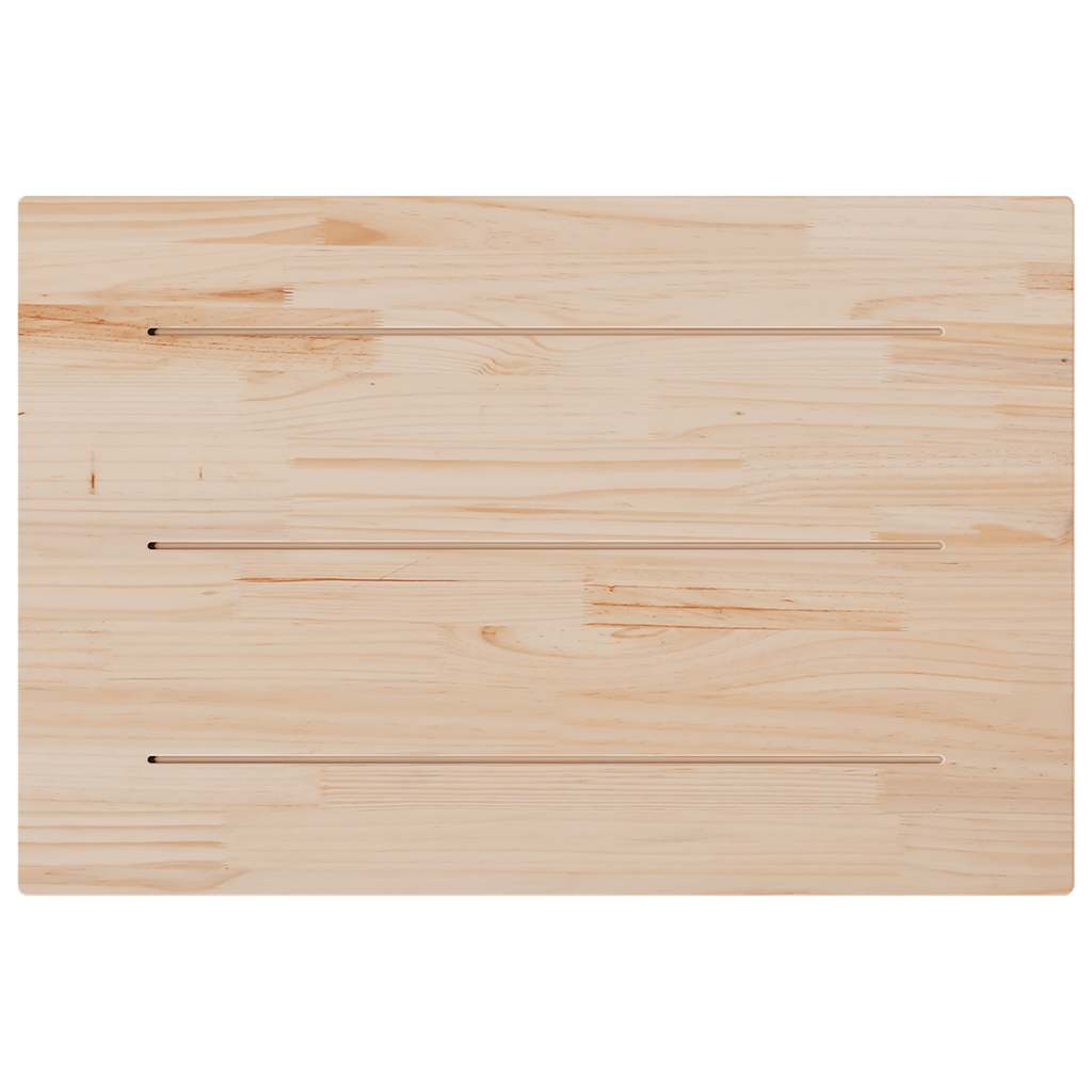 bordplade 80x50x1,7 cm rektangulær massivt fyrretræ