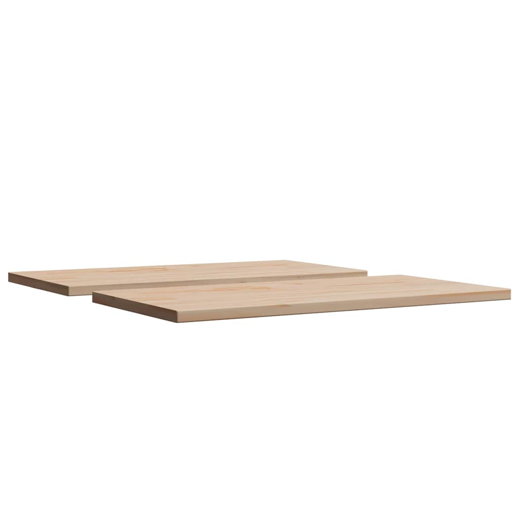 bordplader 2 stk. 80x40x1,7 cm rektangulær massivt fyrretræ