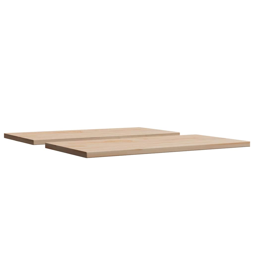 bordplader 2 stk. 90x45x1,7 cm rektangulær massivt fyrretræ