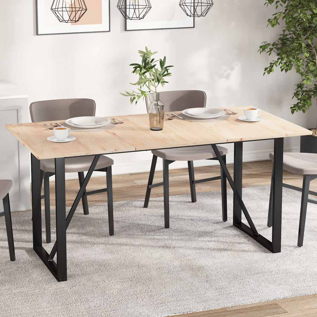 Bordplader 3 stk. - 80 × 53 × 1,7 cm rektangulær i massivt fyrretræ