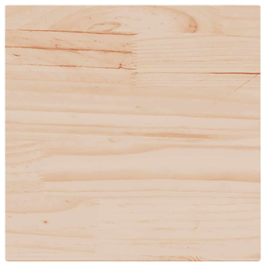 bordplade 40x40x2,5 cm firkantet massivt fyrretræ