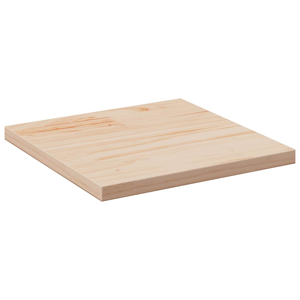 bordplade 40x40x2,5 cm firkantet massivt fyrretræ