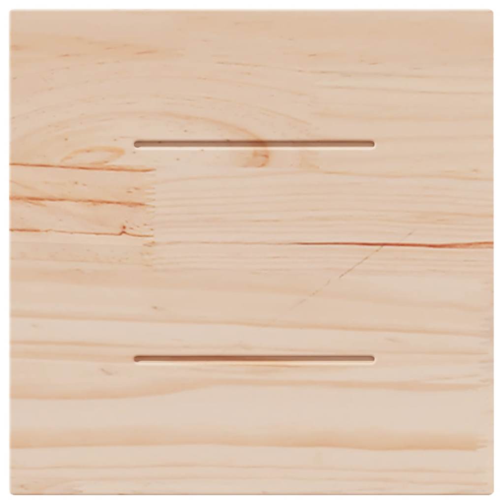 bordplade 40x40x2,5 cm firkantet massivt fyrretræ