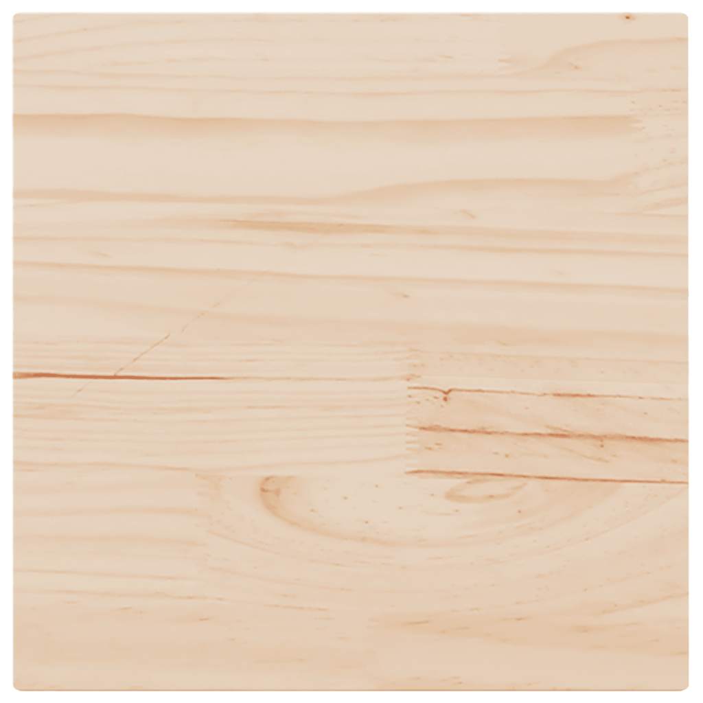 bordplade 50x50x2,5 cm firkantet massivt fyrretræ