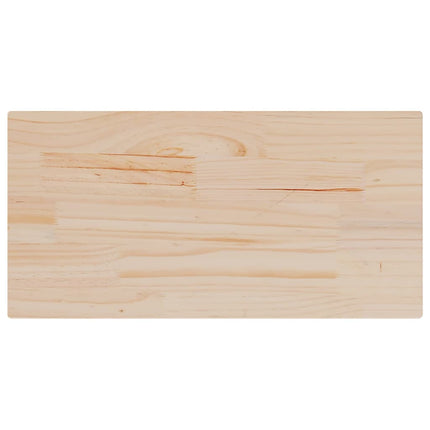 bordplader 2 stk. 70x35x2,5 cm rektangulær massivt fyrretræ