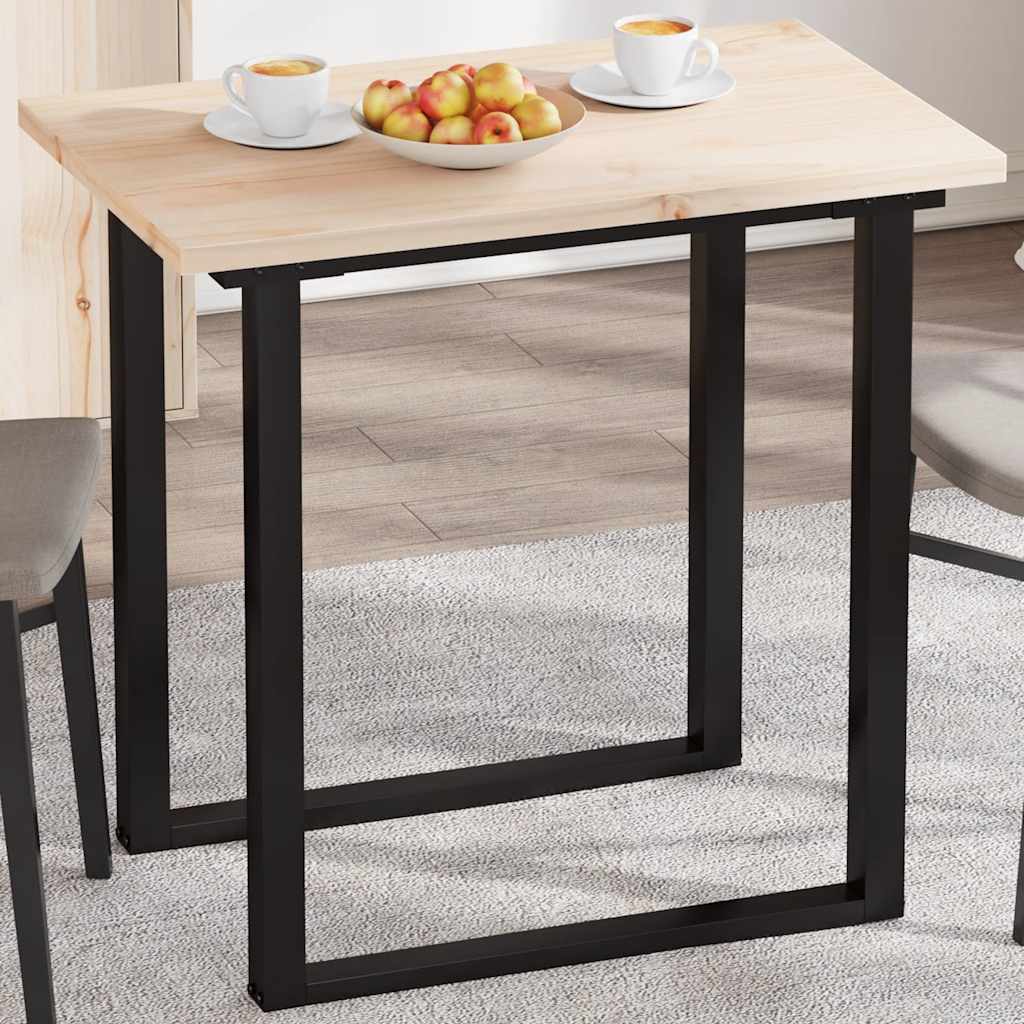 Bordplade 80 × 50 × 2,5 cm - rektangulær i massivt fyrretræ (ubehandlet)