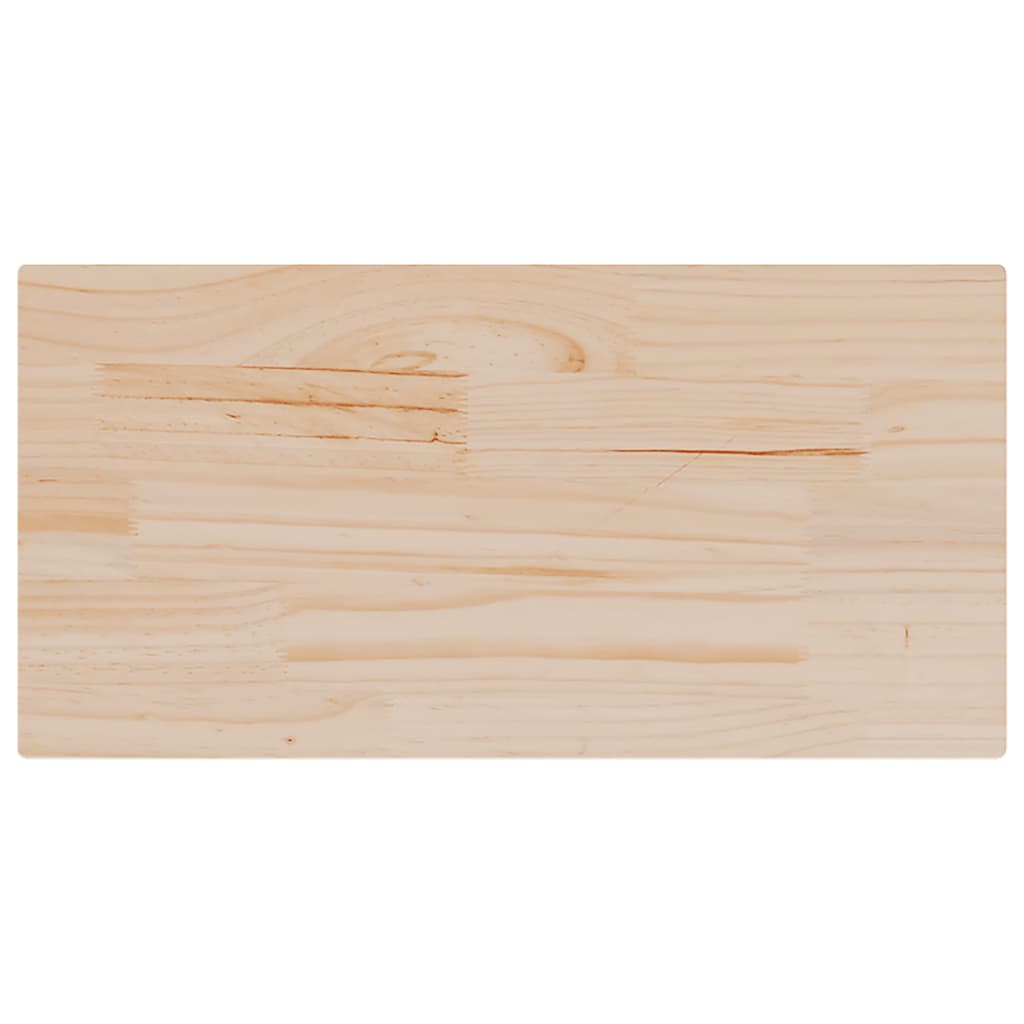 bordplader 2 stk. 80x40x2,5 cm rektangulær massivt fyrretræ