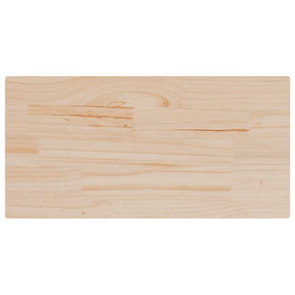 bordplader 2 stk. 80x40x2,5 cm rektangulær massivt fyrretræ