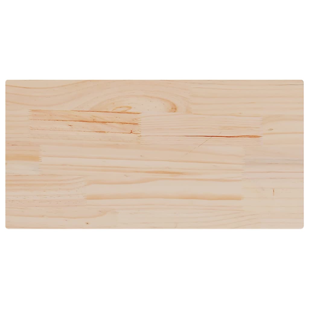 bordplader 2 stk. 90x45x2,5 cm rektangulær massivt fyrretræ