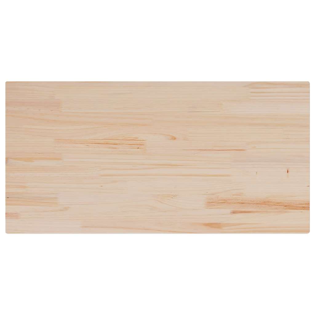 bordplade 100x50x2,5 cm rektangulær massivt fyrretræ