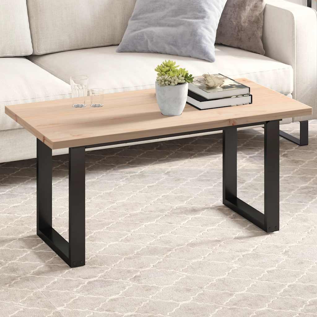 bordplade 100x50x2,5 cm rektangulær massivt fyrretræ billede