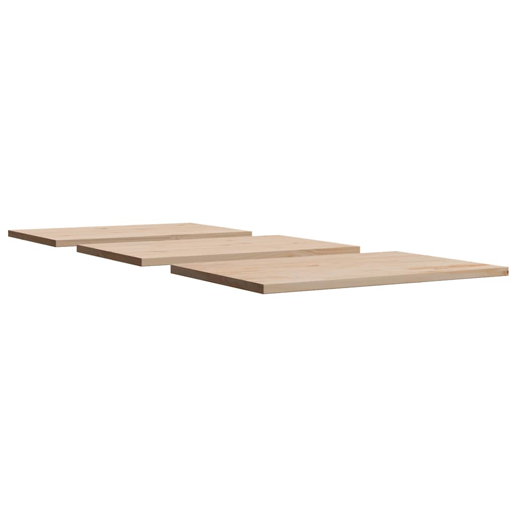 bordplader 3 stk. 80x47x2,5 cm rektangulær massivt fyrretræ