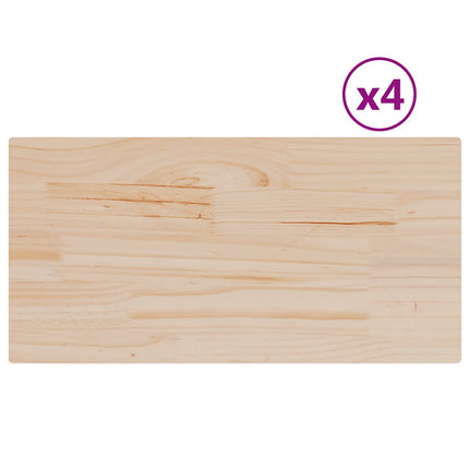 bordplader 4 stk. 90x45x2,5 cm rektangulær massivt fyrretræ
