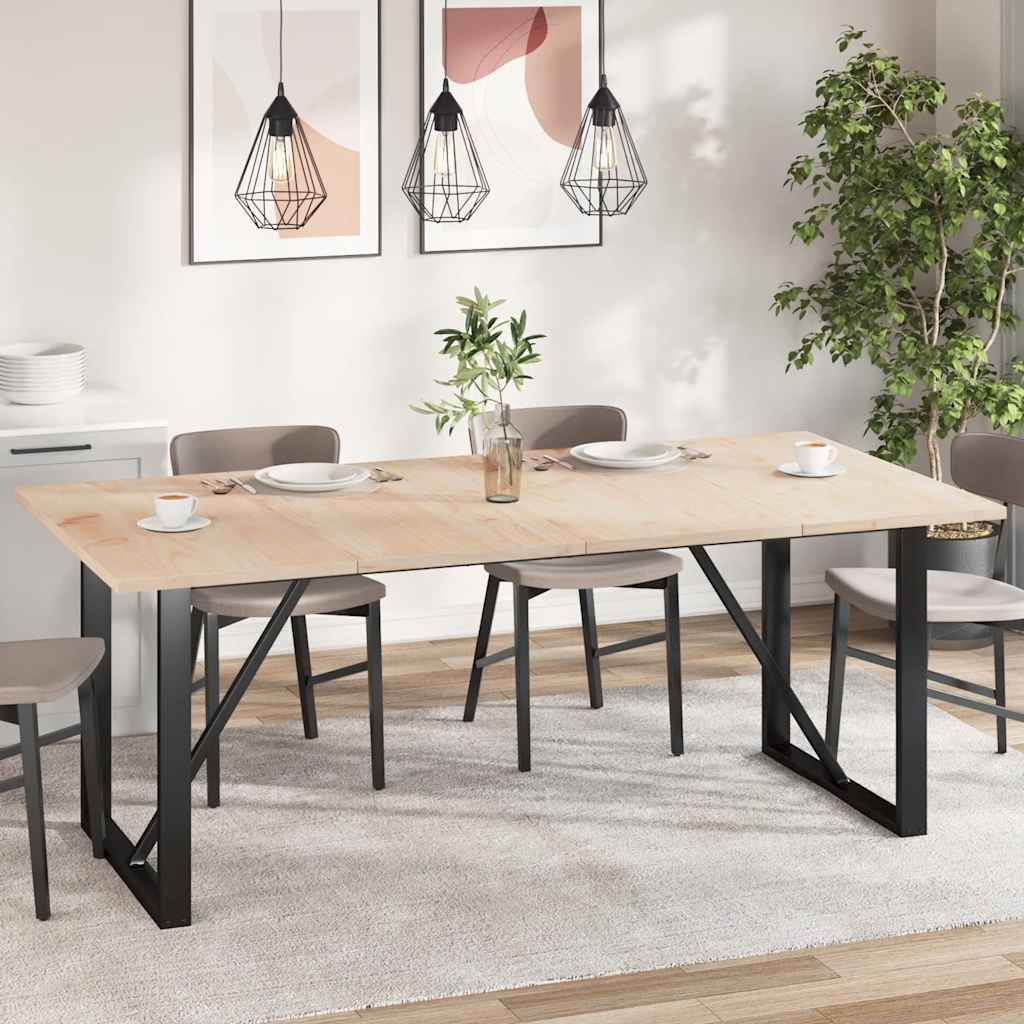 Bordplader i massivt fyrretræ - 4 stk., rektangulære, 100×50×2,5 cm
