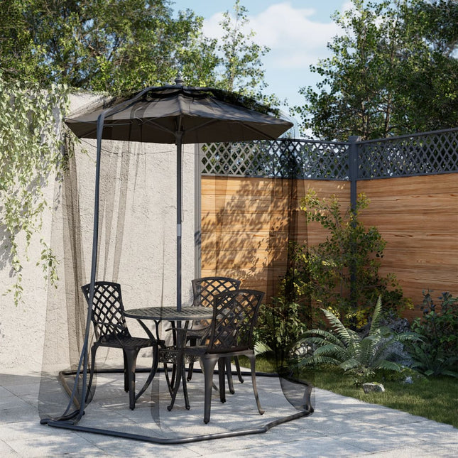 myggenet til parasol 220 Φ300x230 cm trådnet sort