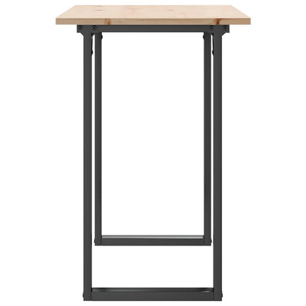 spisebord 100x50x75 cm O-stel massivt fyrretræ og stål