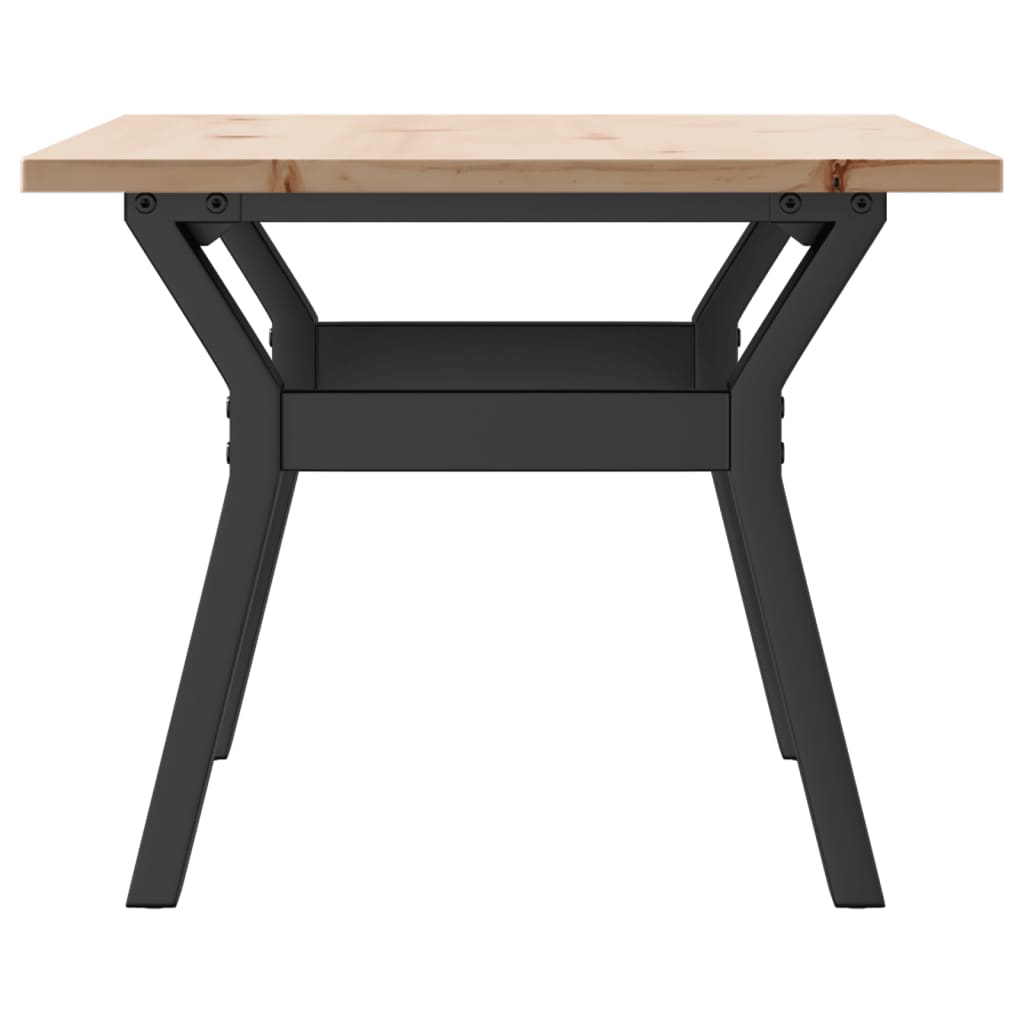 sofabord 80x50x40 cm Y-stel massivt fyrretræ og stål