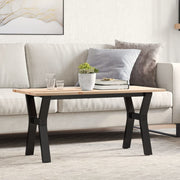 sofabord 100x50x45 cm Y-stel massivt fyrretræ og stål