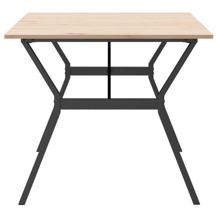 spisebord 180x90x75 cm Y-stel massivt fyrretræ og stål