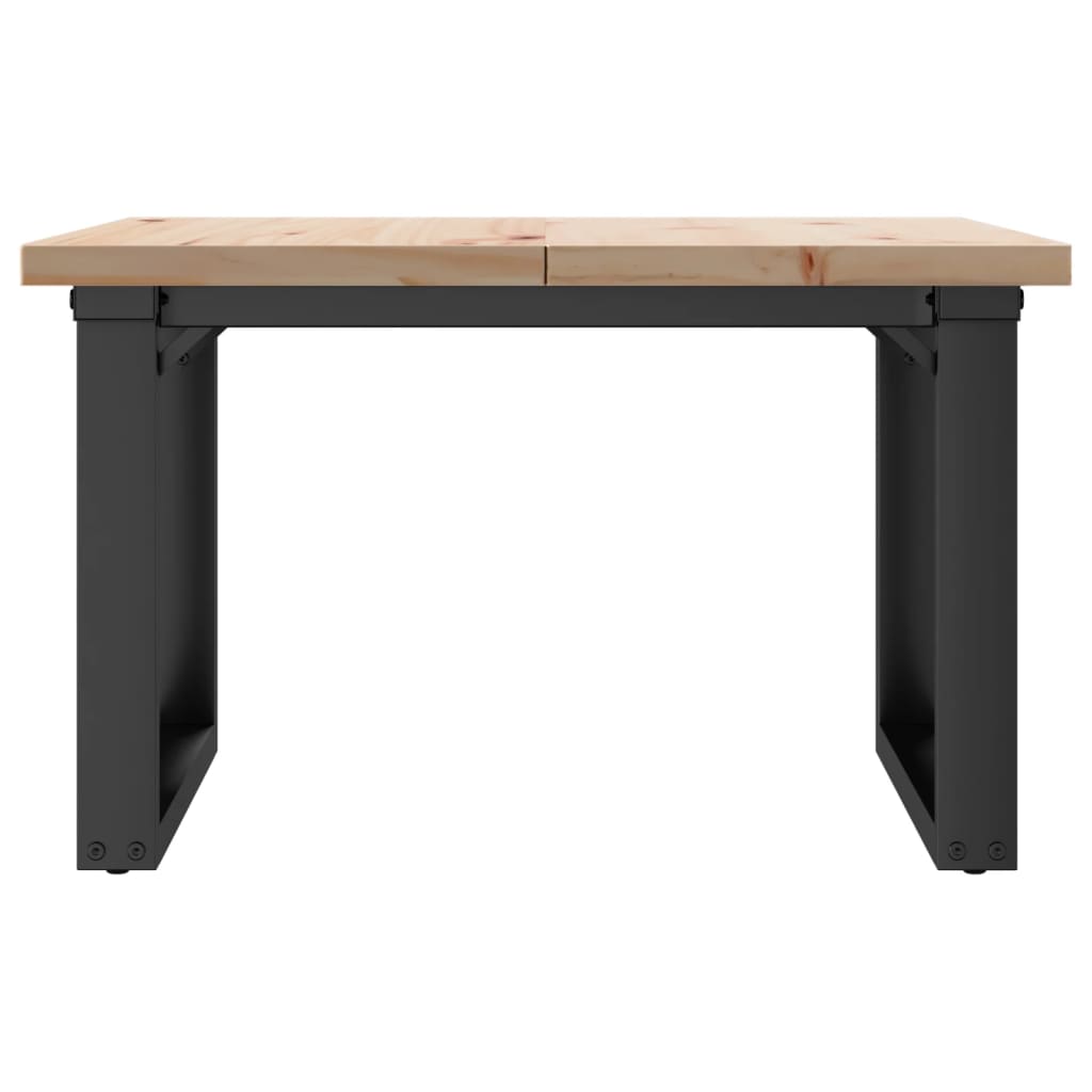 sofabord 60x60x40,5 cm O-stel massivt fyrretræ og stål